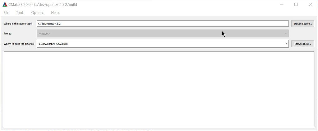 cmake-gui locked by preset custom - Usage - CMake Discourse
